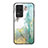 Silicone Frame Fashionable Pattern Mirror Case Cover for Xiaomi Poco F4 5G Green