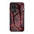 Silicone Frame Fashionable Pattern Mirror Case Cover for Xiaomi Poco F4 5G Red