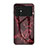 Silicone Frame Fashionable Pattern Mirror Case Cover for Xiaomi Poco M4 5G Red