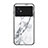 Silicone Frame Fashionable Pattern Mirror Case Cover for Xiaomi Poco M5 4G White