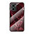 Silicone Frame Fashionable Pattern Mirror Case Cover for Xiaomi Redmi 10 5G Red