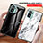 Silicone Frame Fashionable Pattern Mirror Case Cover for Xiaomi Redmi Note 10 4G