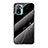 Silicone Frame Fashionable Pattern Mirror Case Cover for Xiaomi Redmi Note 10 4G Black