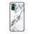 Silicone Frame Fashionable Pattern Mirror Case Cover for Xiaomi Redmi Note 10 4G White