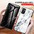 Silicone Frame Fashionable Pattern Mirror Case Cover for Xiaomi Redmi Note 10 5G