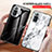 Silicone Frame Fashionable Pattern Mirror Case Cover for Xiaomi Redmi Note 10 Pro 4G