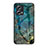 Silicone Frame Fashionable Pattern Mirror Case Cover for Xiaomi Redmi Note 11T Pro+ Plus 5G Blue