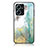 Silicone Frame Fashionable Pattern Mirror Case Cover for Xiaomi Redmi Note 12 4G Green