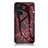 Silicone Frame Fashionable Pattern Mirror Case Cover for Xiaomi Redmi Note 12S Red