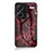 Silicone Frame Fashionable Pattern Mirror Case Cover for Xiaomi Redmi Note 13 Pro+ Plus 5G Red