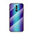 Silicone Frame Fashionable Pattern Mirror Case Cover H05 for Huawei Mate 20 Lite Blue