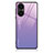 Silicone Frame Fashionable Pattern Mirror Case Cover JM1 for Huawei P50 Clove Purple