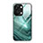 Silicone Frame Fashionable Pattern Mirror Case Cover JM1 for OnePlus Ace 2V 5G Green