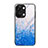 Silicone Frame Fashionable Pattern Mirror Case Cover JM1 for OnePlus Ace 2V 5G Sky Blue