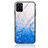 Silicone Frame Fashionable Pattern Mirror Case Cover JM1 for Realme C33 (2023) Sky Blue