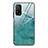 Silicone Frame Fashionable Pattern Mirror Case Cover JM1 for Xiaomi Mi 10T 5G Cyan