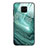 Silicone Frame Fashionable Pattern Mirror Case Cover JM1 for Xiaomi Poco M2 Pro Cyan