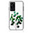 Silicone Frame Fashionable Pattern Mirror Case Cover JM2 for Huawei P60 Green