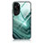 Silicone Frame Fashionable Pattern Mirror Case Cover JM3 for Huawei P60 Art Green