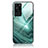 Silicone Frame Fashionable Pattern Mirror Case Cover JM3 for Huawei P60 Green