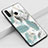 Silicone Frame Fashionable Pattern Mirror Case Cover K02 for Huawei P30 Lite New Edition Sky Blue