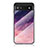 Silicone Frame Fashionable Pattern Mirror Case Cover LS1 for Google Pixel 6a 5G Purple