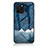 Silicone Frame Fashionable Pattern Mirror Case Cover LS1 for Huawei Enjoy 50z Blue