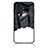 Silicone Frame Fashionable Pattern Mirror Case Cover LS1 for Huawei Honor 70 5G Black