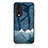 Silicone Frame Fashionable Pattern Mirror Case Cover LS1 for Huawei Honor 70 Pro+ Plus 5G Blue