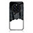 Silicone Frame Fashionable Pattern Mirror Case Cover LS1 for Huawei Mate 50 Black