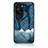 Silicone Frame Fashionable Pattern Mirror Case Cover LS1 for Huawei P60 Art Blue