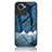 Silicone Frame Fashionable Pattern Mirror Case Cover LS1 for OnePlus 10R 5G Blue