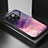 Silicone Frame Fashionable Pattern Mirror Case Cover LS1 for OnePlus 10T 5G Purple