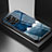 Silicone Frame Fashionable Pattern Mirror Case Cover LS1 for OnePlus Nord 2T 5G Blue