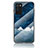 Silicone Frame Fashionable Pattern Mirror Case Cover LS1 for Oppo A16 Blue