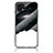 Silicone Frame Fashionable Pattern Mirror Case Cover LS1 for Oppo A16e Black