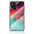 Silicone Frame Fashionable Pattern Mirror Case Cover LS1 for Oppo A54 4G