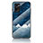 Silicone Frame Fashionable Pattern Mirror Case Cover LS1 for Oppo A76 Blue