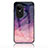 Silicone Frame Fashionable Pattern Mirror Case Cover LS1 for Oppo Reno10 5G Purple