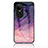Silicone Frame Fashionable Pattern Mirror Case Cover LS1 for Oppo Reno10 Pro 5G Purple