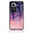 Silicone Frame Fashionable Pattern Mirror Case Cover LS1 for Oppo Reno11 5G Purple