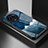 Silicone Frame Fashionable Pattern Mirror Case Cover LS1 for Realme 11 5G Blue