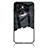 Silicone Frame Fashionable Pattern Mirror Case Cover LS1 for Realme V23 5G Black