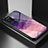 Silicone Frame Fashionable Pattern Mirror Case Cover LS1 for Samsung Galaxy A03s Purple