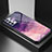 Silicone Frame Fashionable Pattern Mirror Case Cover LS1 for Samsung Galaxy A32 4G Purple