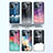 Silicone Frame Fashionable Pattern Mirror Case Cover LS1 for Samsung Galaxy A52 4G