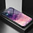 Silicone Frame Fashionable Pattern Mirror Case Cover LS1 for Samsung Galaxy M02 Purple