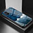 Silicone Frame Fashionable Pattern Mirror Case Cover LS1 for Samsung Galaxy M31s Blue