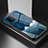 Silicone Frame Fashionable Pattern Mirror Case Cover LS1 for Samsung Galaxy M80S Blue