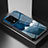 Silicone Frame Fashionable Pattern Mirror Case Cover LS1 for Samsung Galaxy S20 Plus Blue